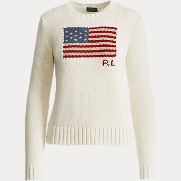 Polo by Ralph Lauren | Sweaters | Ralph Lauren Flag Sweater In Cream |  Poshmark
